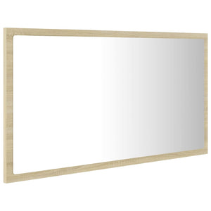 LED Badspiegel Sonoma Eiche 80 cm