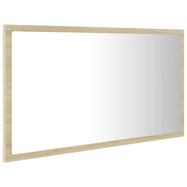 LED Badspiegel Sonoma Eiche 80 cm