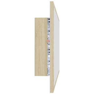 LED Badspiegel Sonoma Eiche 80 cm