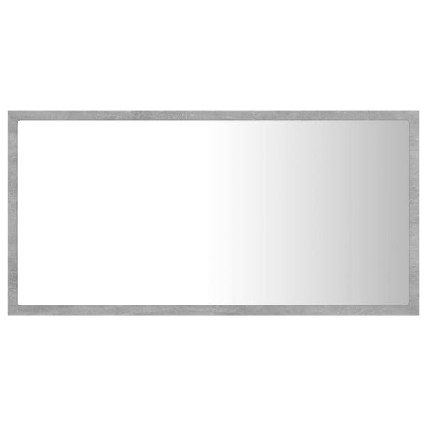 LED Badspiegel Betongrau 80 cm