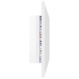 LED Badspiegel Hochglanz Weiß 80x37 cm