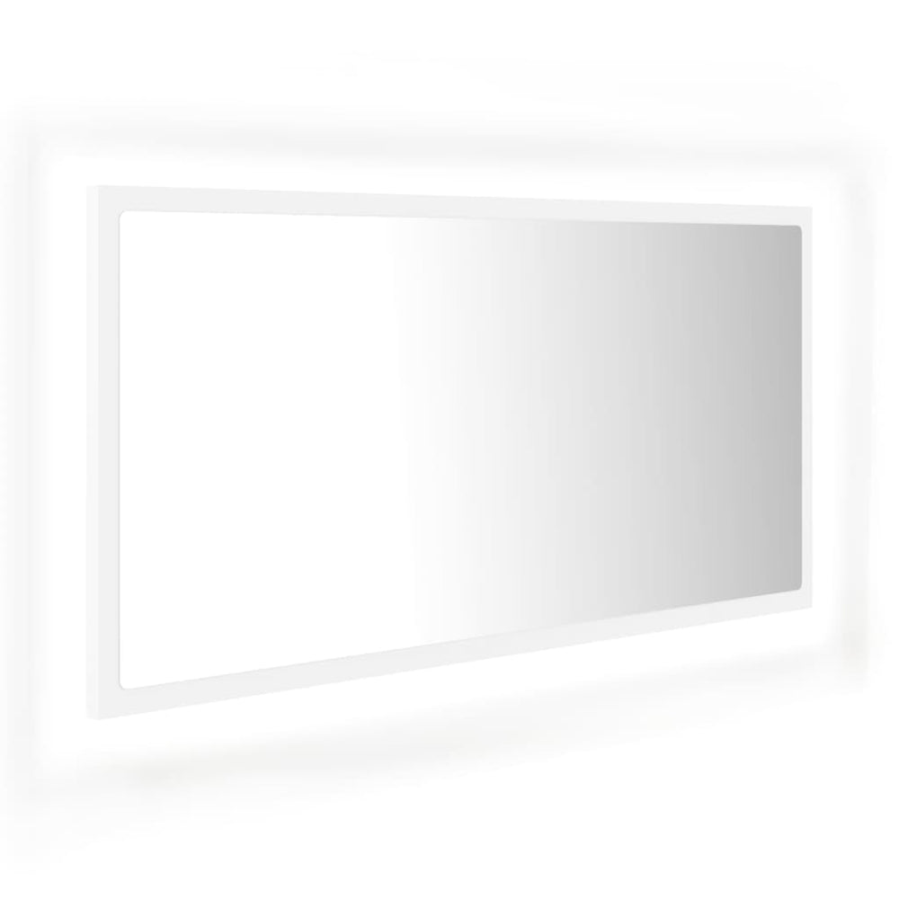 LED Badspiegel Weiß 90 cm