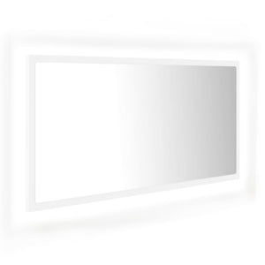 LED Badspiegel Weiß 90 cm