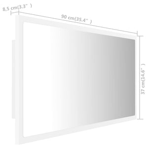 LED Badspiegel Weiß 90 cm