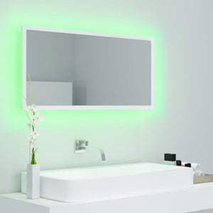 LED Badspiegel Weiß 90 cm