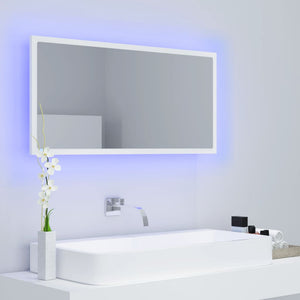LED Badspiegel Weiß 90 cm