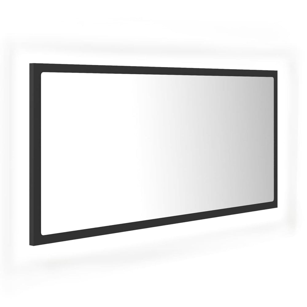 LED Badspiegel Grau 90 cm