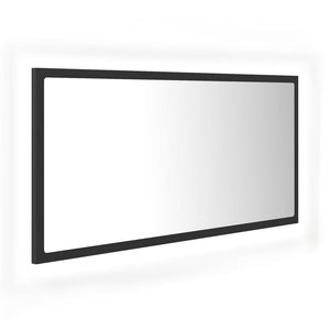 LED Badspiegel Grau 90 cm