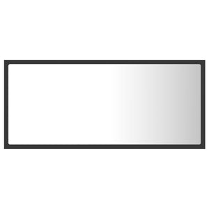 LED Badspiegel Grau 90 cm