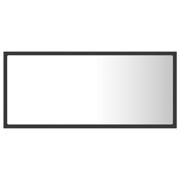 LED Badspiegel Grau 90 cm