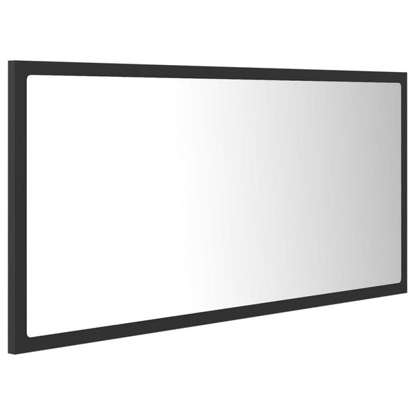 LED Badspiegel Grau 90 cm