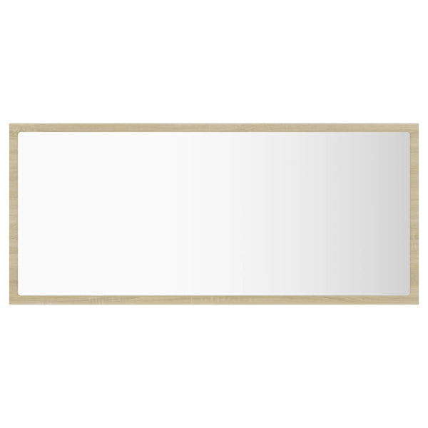 LED Badspiegel Sonoma-Eiche 90 cm