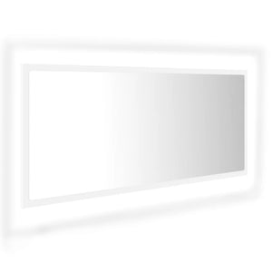LED Badspiegel Weiß 100 cm