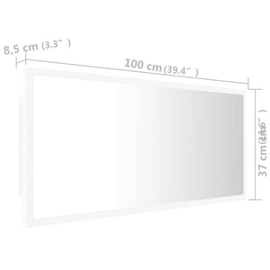 LED Badspiegel Weiß 100 cm