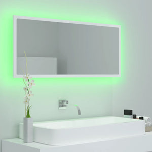LED Badspiegel Weiß 100 cm
