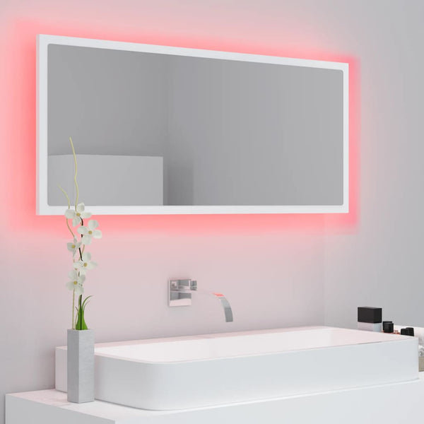 LED Badspiegel Weiß 100 cm