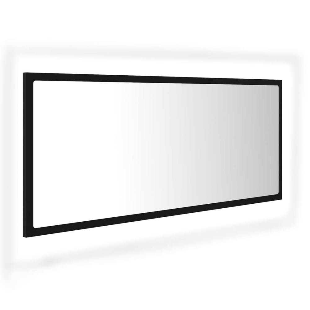 LED Badspiegel Schwarz 100 cm