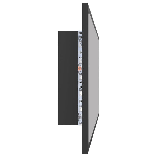 LED Badspiegel Grau 100 cm