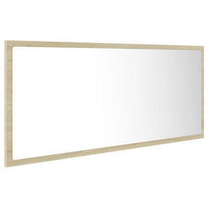 LED Badspiegel Sonoma-Eiche 100 cm