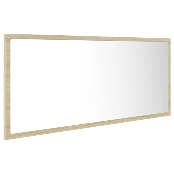 LED Badspiegel Sonoma-Eiche 100 cm