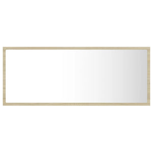 LED Badspiegel Sonoma-Eiche 100 cm