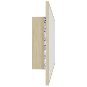 LED Badspiegel Sonoma-Eiche 100 cm