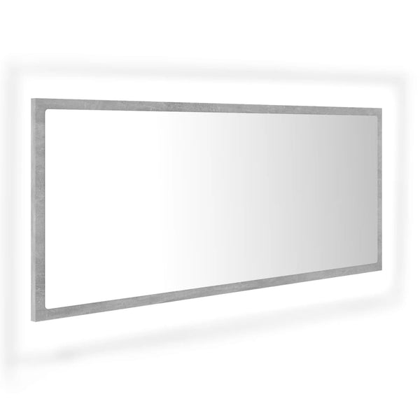 LED Badspiegel Betongrau 100 cm