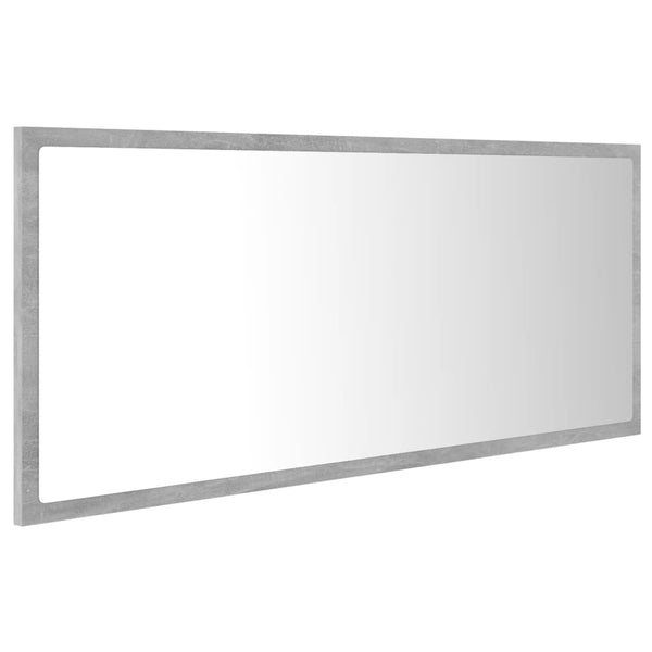 LED Badspiegel Betongrau 100 cm