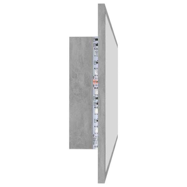 LED Badspiegel Betongrau 100 cm
