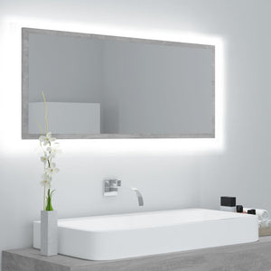 LED Badspiegel Betongrau 100 cm