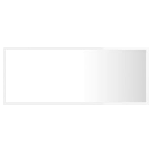 LED Badspiegel Hochglanz Weiß 100cm