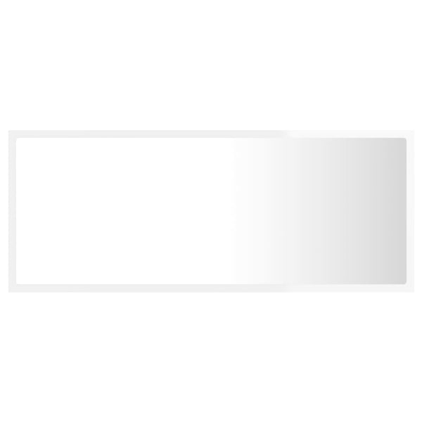 LED Badspiegel Hochglanz Weiß 100cm
