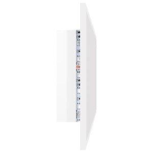LED Badspiegel Hochglanz Weiß 100cm