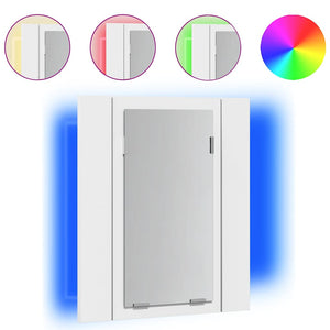 LED Badspiegelschrank Weiß 40x45 cm