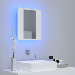 LED Badspiegelschrank Weiß 40x45 cm
