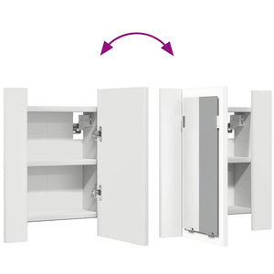 LED Badspiegelschrank Weiß 40x45 cm