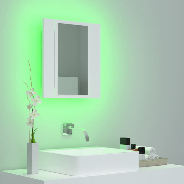 LED Badspiegelschrank Weiß 40x45 cm