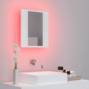 LED Badspiegelschrank Weiß 40x45 cm