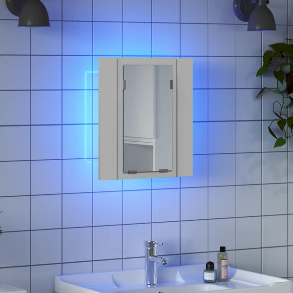 LED Badspiegelschrank Weiß 40x45 cm