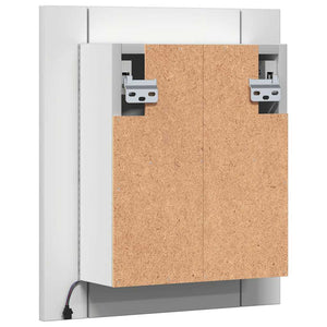 LED Badspiegelschrank Weiß 40x45 cm