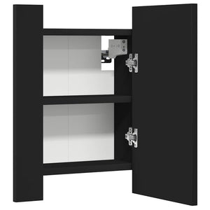 LED Bad Spiegelschrank Schwarz 40x45 cm