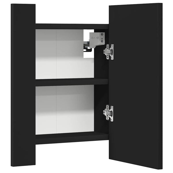 LED Bad Spiegelschrank Schwarz 40x45 cm