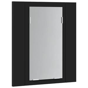 LED Bad Spiegelschrank Schwarz 40x45 cm