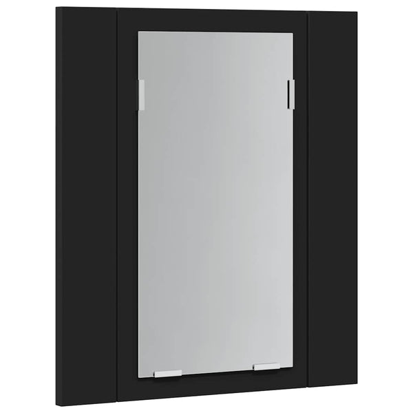 LED Bad Spiegelschrank Schwarz 40x45 cm