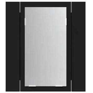 LED Bad Spiegelschrank Schwarz 40x45 cm