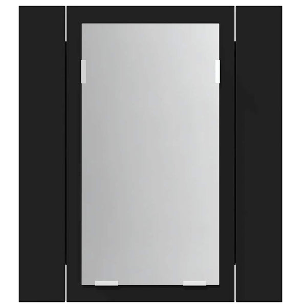 LED Bad Spiegelschrank Schwarz 40x45 cm