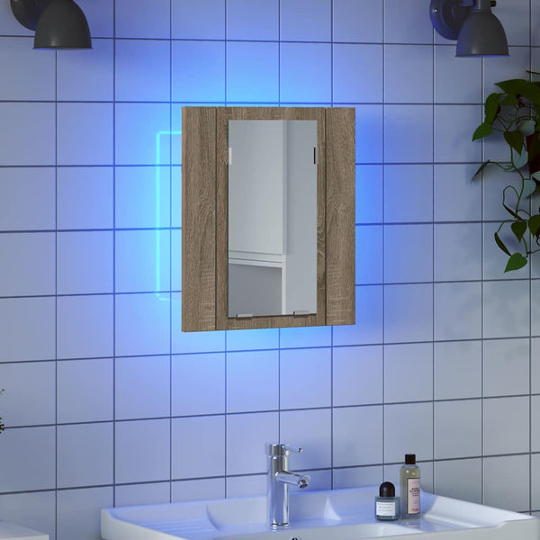 LED Bad Spiegelschrank Sonoma-Eiche 40x45 cm