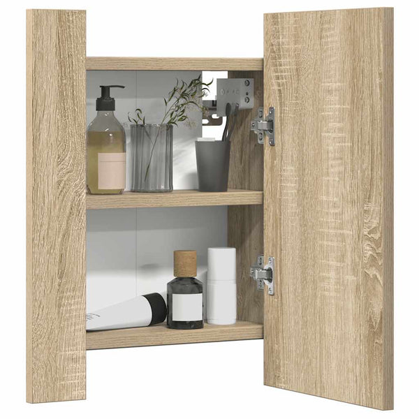 LED Bad Spiegelschrank Sonoma-Eiche 40x45 cm