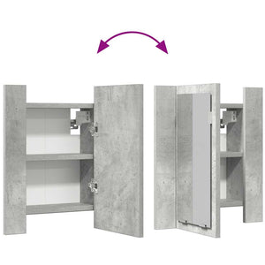 LED Bad Spiegelschrank Betongrau 40x45 cm