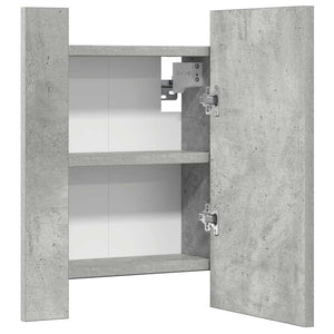 LED Bad Spiegelschrank Betongrau 40x45 cm